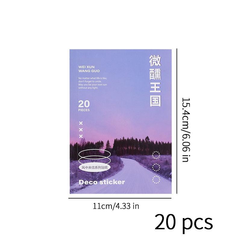 Beautiful Scenery Magazine Material Sticker, 20pcs set Creative Hand Account Decorative Sticker, DIY Decorative Sticker