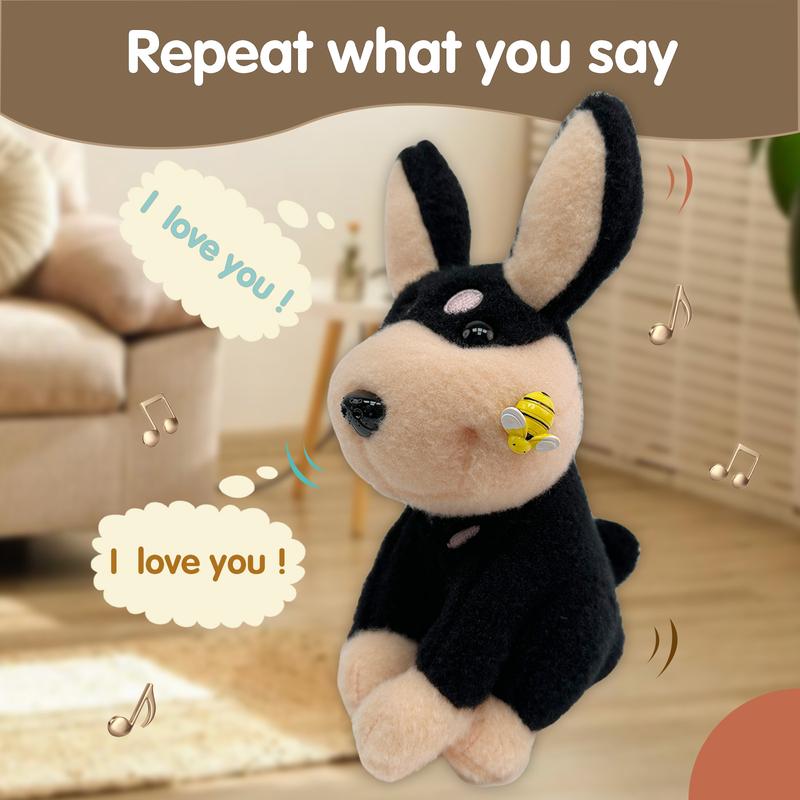 Talgic Crying Bee Dog Yelp Dog Stung by Bee Singing Headbanging Puppy Toys for Kids Repeat What You Say, Dancing Circle Interactive Animated Toy Gift for Toddlers Funny Gift for Kids