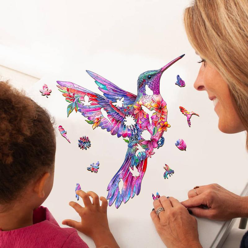 Hummingbird-3 Wooden Jigsaw Puzzle for Kids and Adults