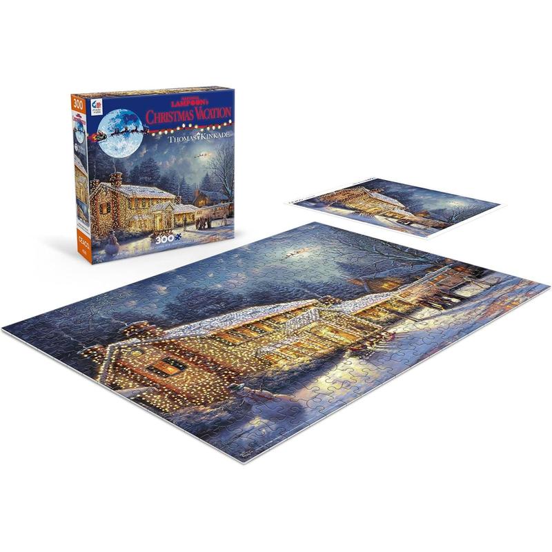 Thomas Kinkade - Holiday Movies - National Lampoons Xmas Vacation - 300 Piece Jigsaw Puzzle