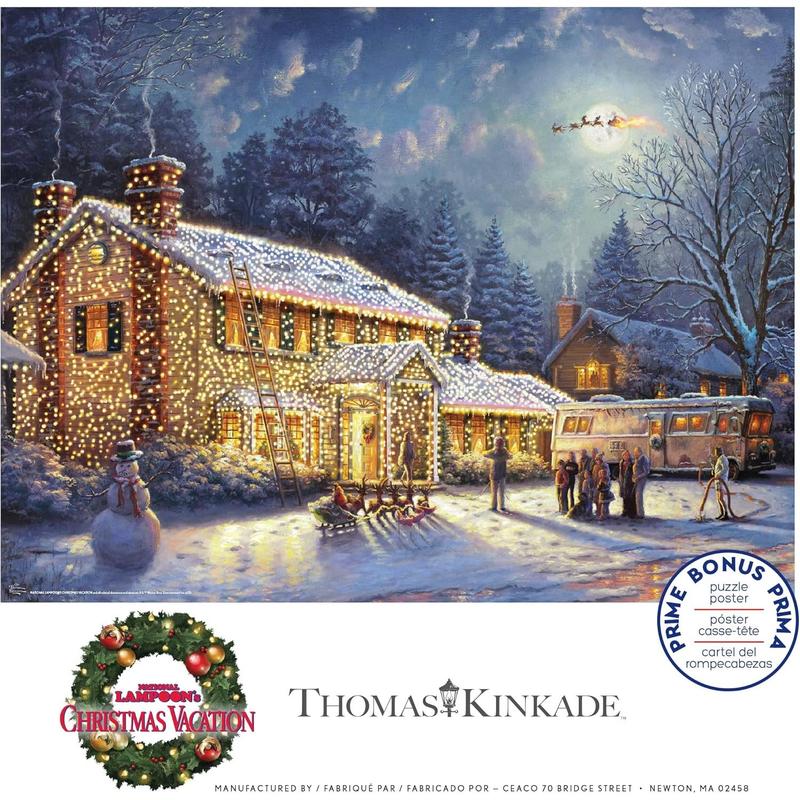 Thomas Kinkade - Holiday Movies - National Lampoons Xmas Vacation - 300 Piece Jigsaw Puzzle