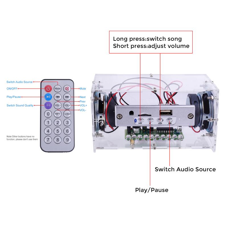 DIY Bluetooth-Compatible Soldering Kit with LED Flashing Light, DIY Electronics Soldering Project USB Mini Home Sound Soldering Practice Kit for College High School Education