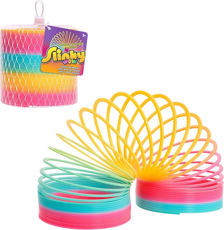 Slinky the Original Walking Spring Toy, Plastic Rainbow Giant Slinky, Kids Toys for Ages 5 Up