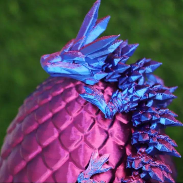 1PCS 3D Printed Laser Dragon Egg Toy with Emerging Dragon Figure - Collectible Fantasy Surprise Egg Toy