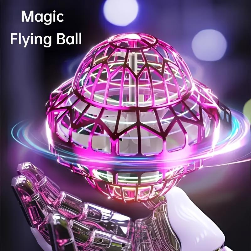 2024 Flying Ball Flying Saucer Toy, Upgraded Cosmic UFO Spaceship, Hand Operated Boomerang Hovering Ball, LED Lights Flying Spinning Mini Drone, Fantastic Cool Toys Christmas Gift For Boys and Girls flying  ball