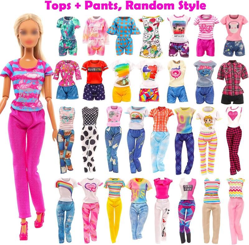 Christmas gift 57 Pack Doll Clothes and Accessories Set for 11.5 Inch Doll - Includes Fashion Dresses, Wedding Gowns, Shoes, Hangers, Cosmetics & More