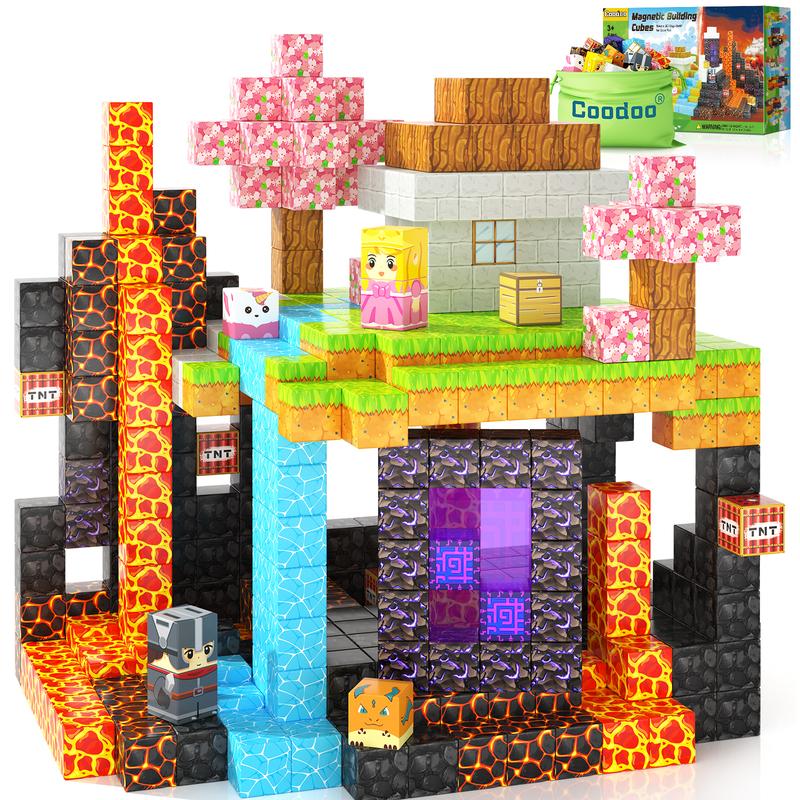 Black Friday Deal Coodoo Build Mine World Magic Portal STEM Magnetic Blocks 84 Pieces Construction Toys Building Blocks on Sale Christmas Gift