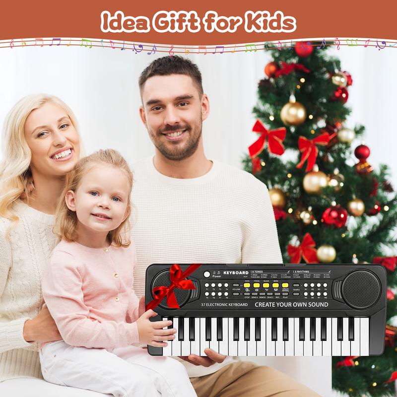 37 Key Pink Piano for Kids Music Toys for 3+ Year Old Girls Upgrade Keyboard Piano for Beginners Kids Toy Piano with Microphone Toys for 3 4 5 6 7 8 Year Old Girls Boys Gifts