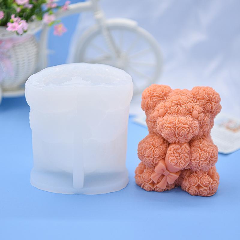 Bear Shaped Silicone Candle Mold, DIY Candle Making Mold, Candle Making Tool for Home Decor