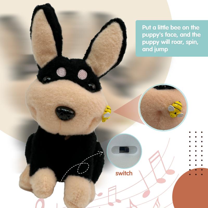 Talgic Crying Bee Dog Yelp Dog Stung by Bee Singing Headbanging Puppy Toys for Kids Repeat What You Say, Dancing Circle Interactive Animated Toy Gift for Toddlers Funny Gift for Kids