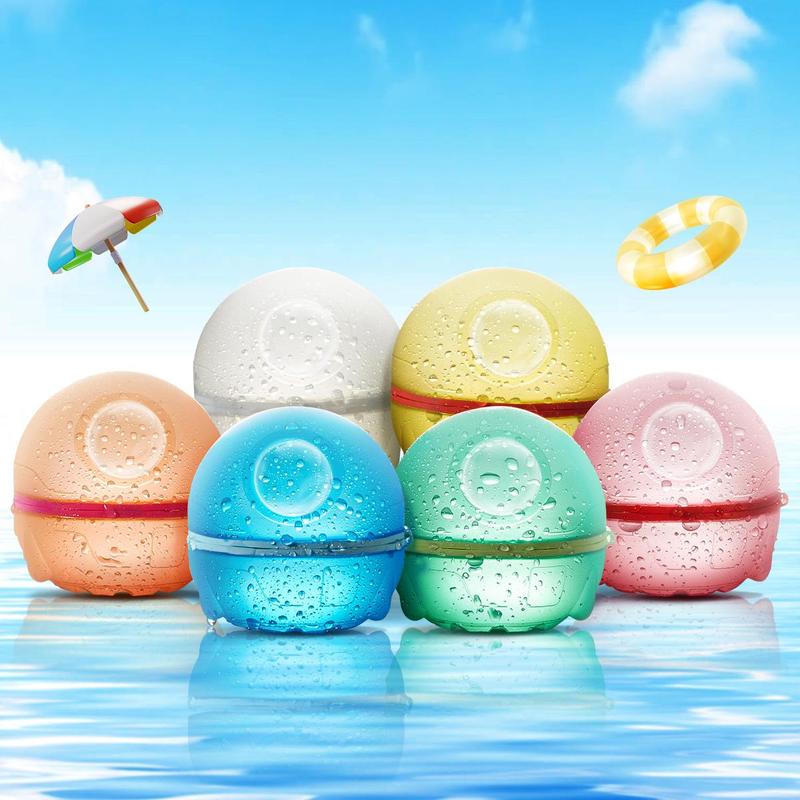 Summer Reusable Water Ball, Silicone Water Bomb with Mesh Bag, Water Balloon Toy For Pool Party, Suitable for Boys and Girls, Birthday Gift, Back To School