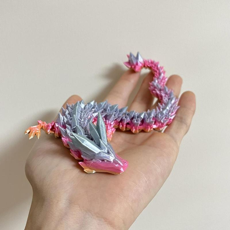 Christmas 3D Printed Crystal Dragon Egg with Articulated Dragon, Random Color Dragon Egg Toy, Dragon Fidget Toy, Perfect for Collectors, Party Decor & Gifts