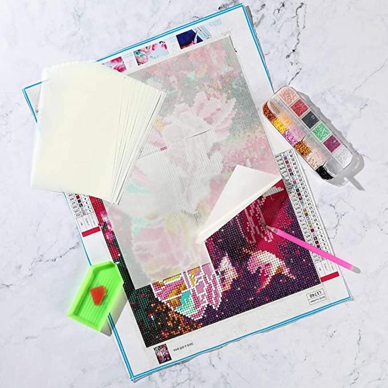 Diamond Arts Colorful Painting Release Paper, 20pcs Diamond Art Paper, Double-Sided Non-Stick Replacement Cover Sheets, 5D Diamond Arts Painting Accessories