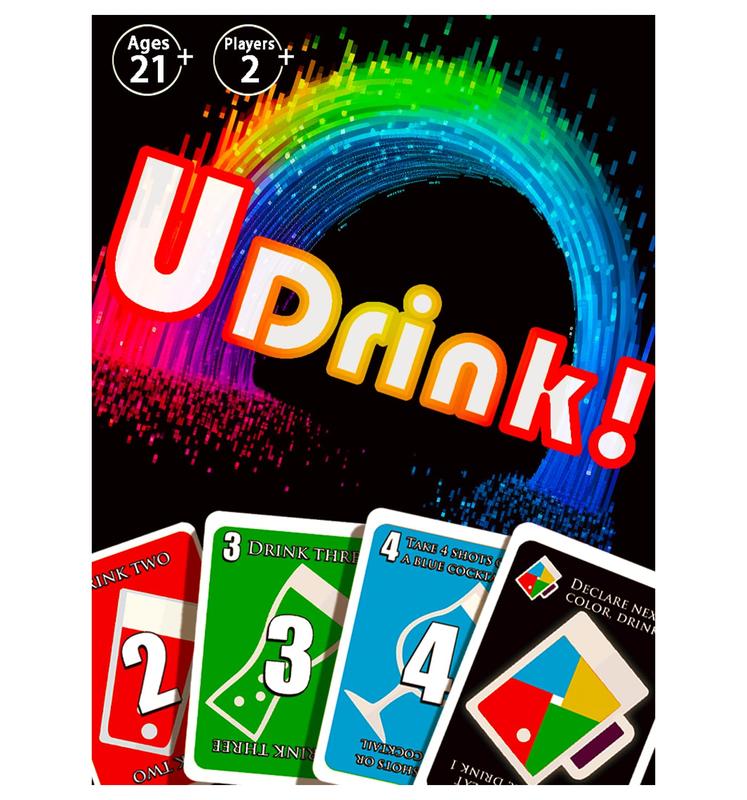 UDRINK! - The Drinking Game Cards for Adults, Fun & Easy Games for Adult Game Nights - Couple Games, Bachelorette Party Games to Get Buzzed Easily - 2024 New Edition -