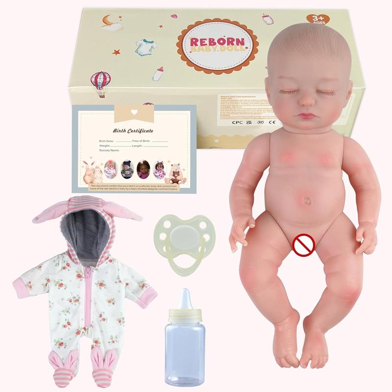 BABESIDE Lifelike Reborn Baby Dolls Beta- 12-Inch Baby Soft Body Realistic-Newborn Baby Dolls Full Vinyl Body Poseable Real Life Baby Dolls Girl Gift Box for Kids Age 3+