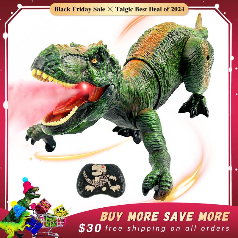 RC Toy Dinosaur, Ice Dragon, and Fire Dragon, featuring swift movement and mist breath. perfect holiday gift for kids