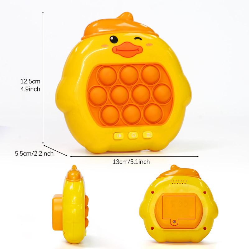 Cute Cartoon Duck Design Quick Push Bubble Toy, 1 Count Stress Relief Knock and Squeeze Toy, Creative Birthday and Holiday Gift Options, Christmas, Christmas Gift