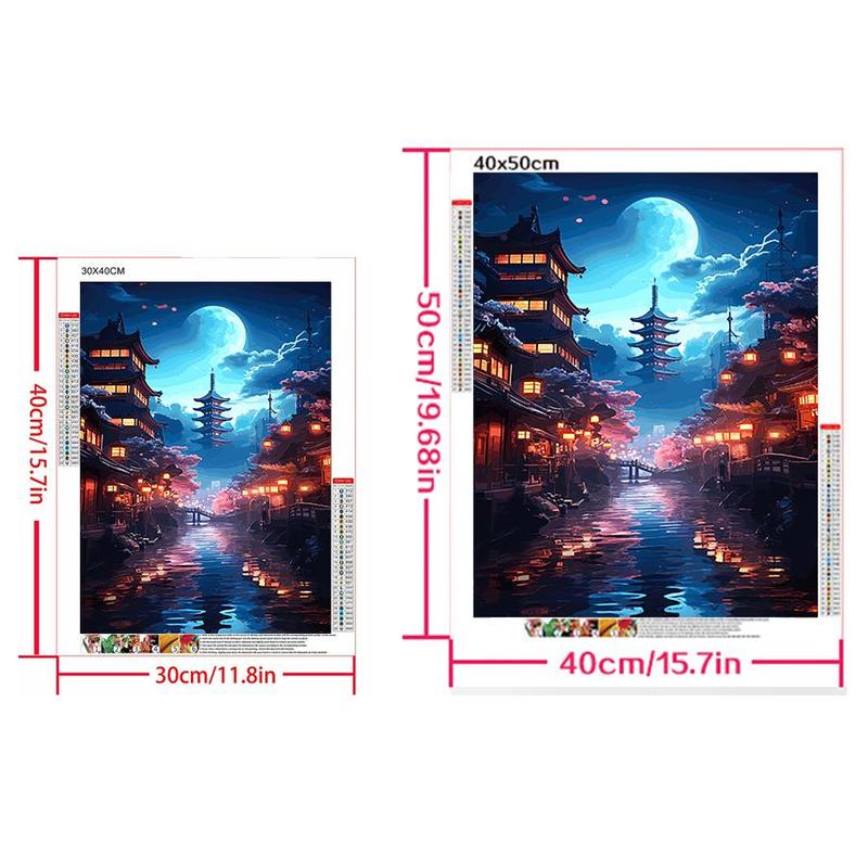 Scenery Pattern DIY Diamond Arts Colorful Painting Kit without Frame, 1 Set 5D Diamond Arts Colorful Painting Kit, DIY Wall Art Decor for Home