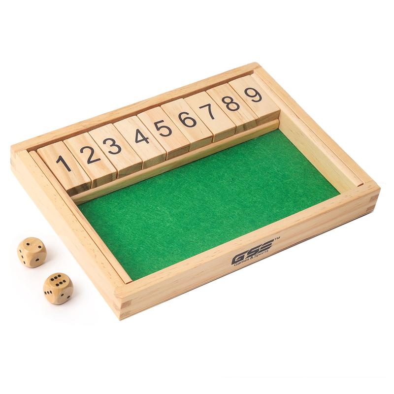 9 Numbers Shut The Box Board Game, Pub Board Dice Game