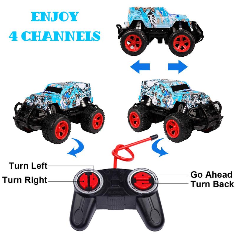 Kids Toys for 3 4 5 6 Year Old Birthday Gift, Remote Control Car for Boys 3-5 RC Trucks Age 4-7, Christmas Teen Gifts for 3-7 Year Old , Toddler Age 3-6