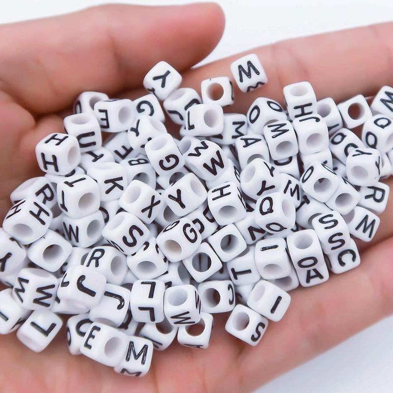 810pcs Set Acrylic Alphabet Bead, DIY Jewelry Making Supplies For Bracelet Necklace Keychain