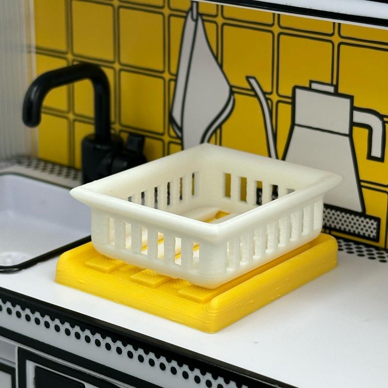 3D Printed Dish Drying Rack for Miniverse or Dollhouse