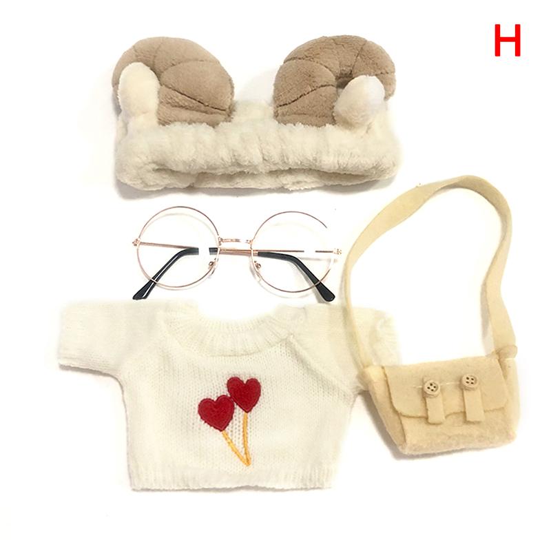 Doll Clothes Set for 30cm Duck Clothes Plush Doll Headband Bag Glasses Outfit