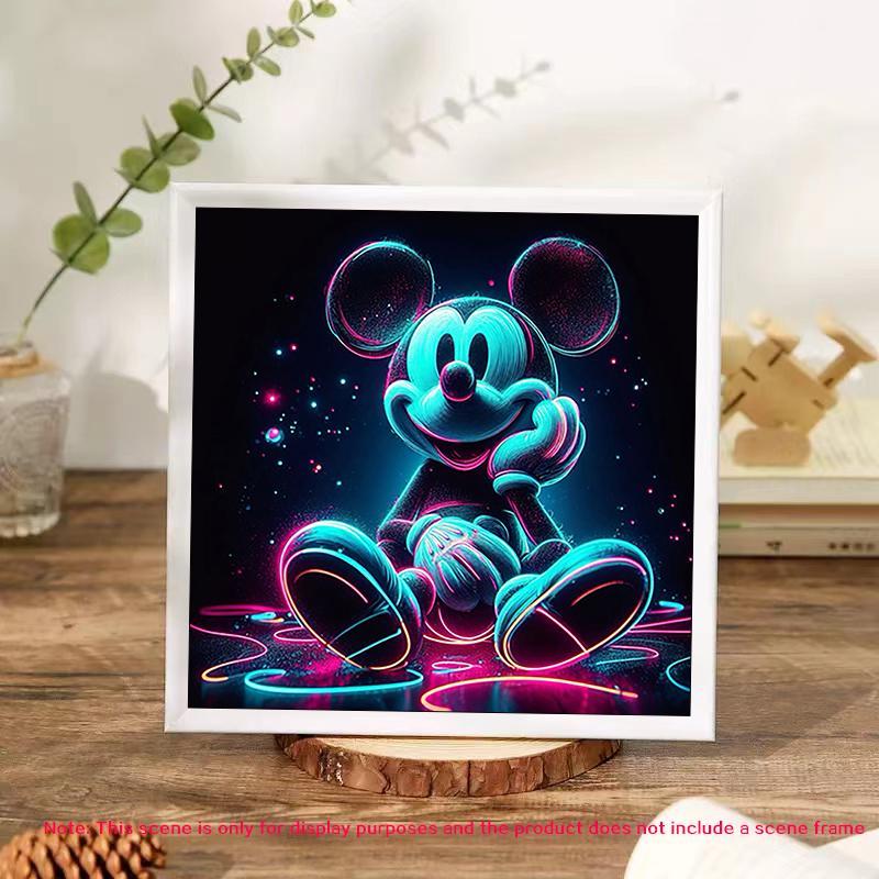 Mickey Mouse Design DIY Diamond Arts Colorful Painting Kit without Frame, Disney 5D Diamond DIY Art Painting, Wall Art Decor for Home