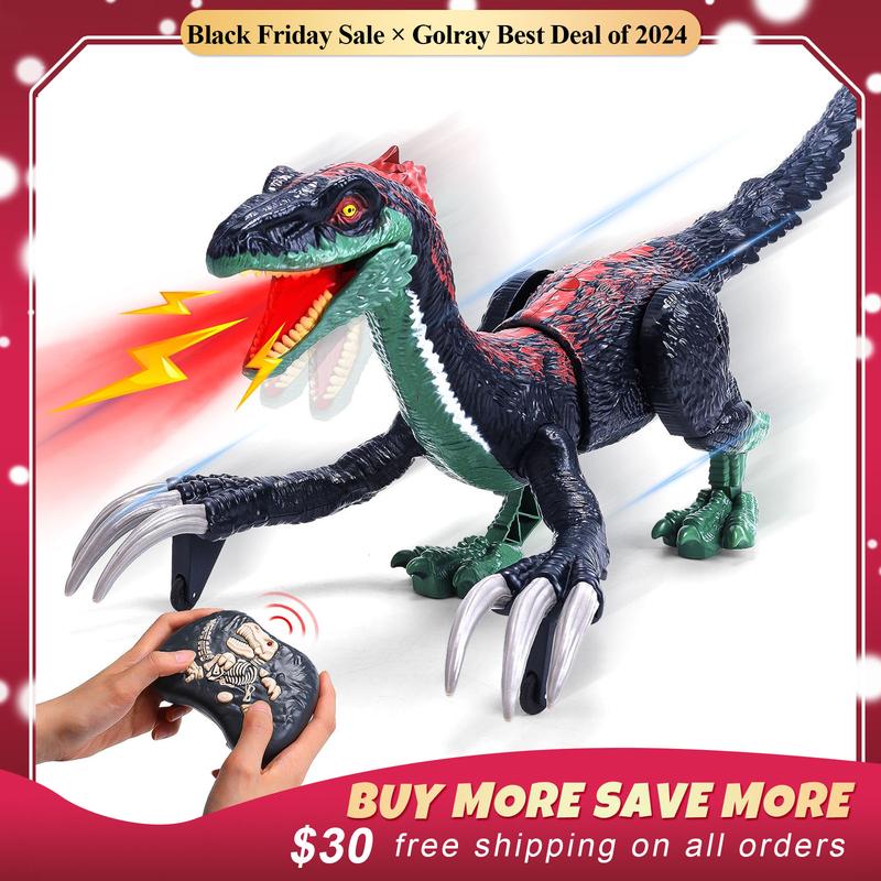 Remote Control Dinosaur Animal Toy,Spinosaurus and T-rex,swift movement & waterspray, gift for boys