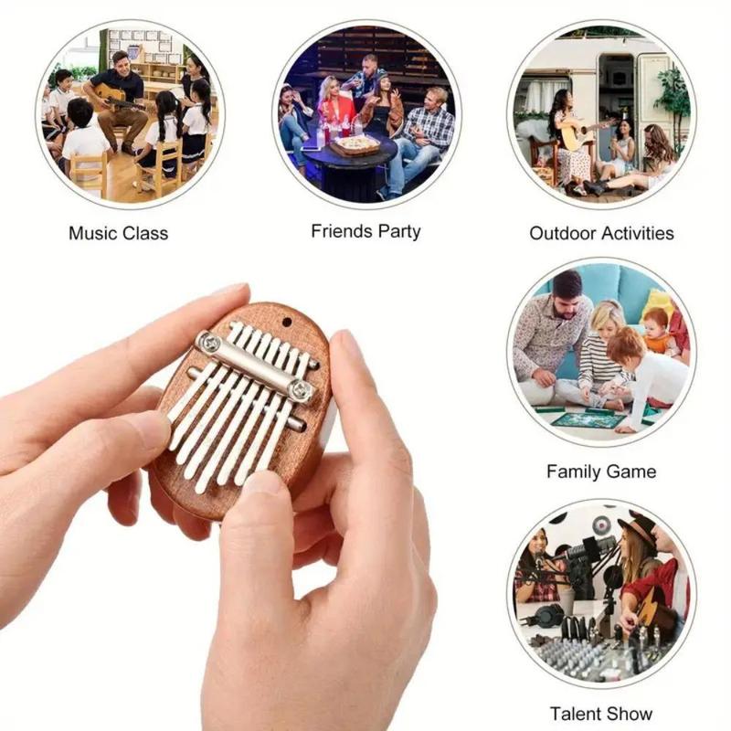 Mini Finger Thumb Piano, 1 Count 8 Key High Quality Exquisite Finger Thumb Piano, Music Gift for Party, Festival, Birthday