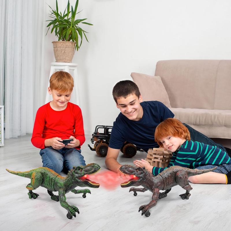 Remote Control Dinosaur Toys for Kids 3-5, 5-7, 8-12, 10-12, Electronic RC T Rex Dino Robot Toy for Boys, Top Christmas & Birthday Gifts for 6 7 8 9 10 11 & 12 Year Old Boys (Color: Green)