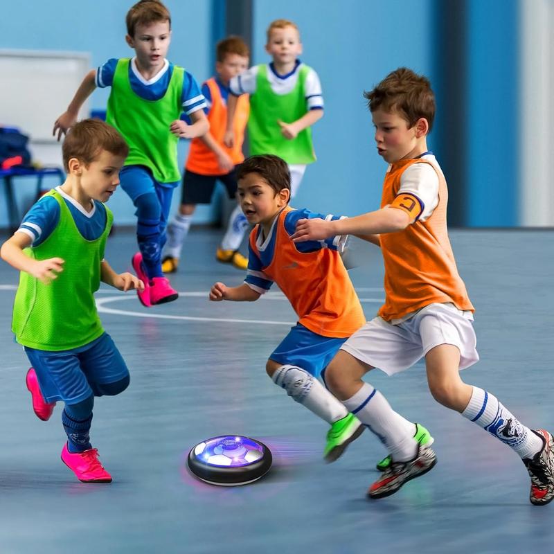 Hover Soccer Ball Boys Toys - Soccer Toys Air Floating Soccer Toy with LED Lights and Foam Bumper Indoor Games for Boys and Girls Birthday Gift for 3-12 Year Old Rechargeable LED