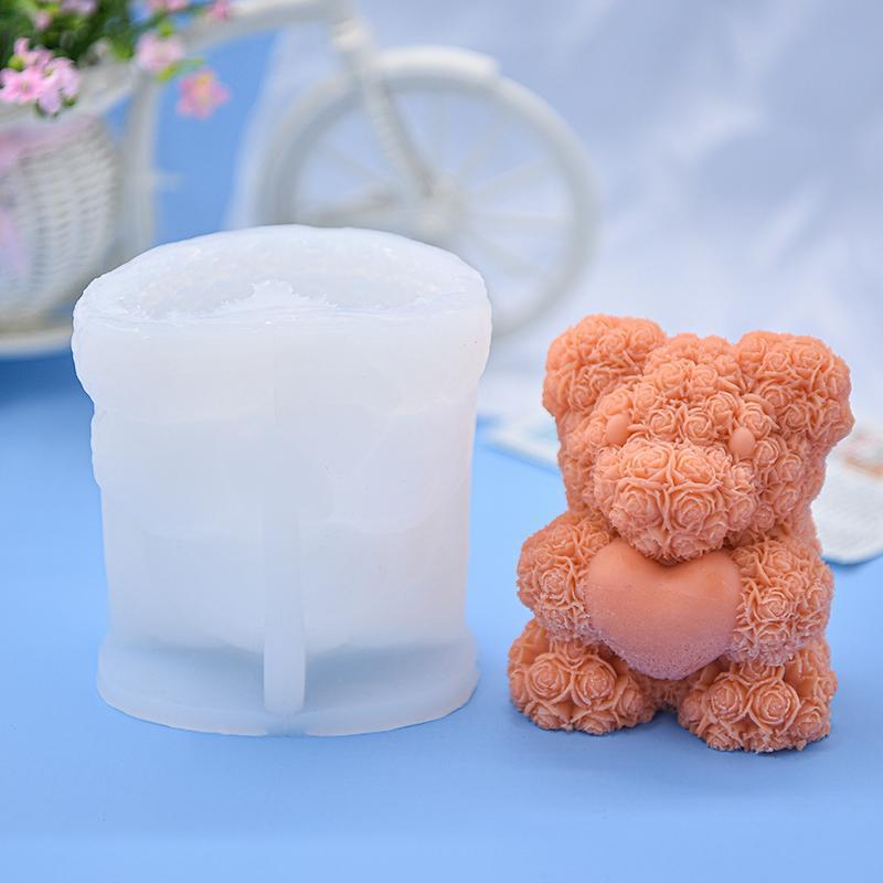 Bear Shaped Silicone Candle Mold, DIY Candle Making Mold, Candle Making Tool for Home Decor