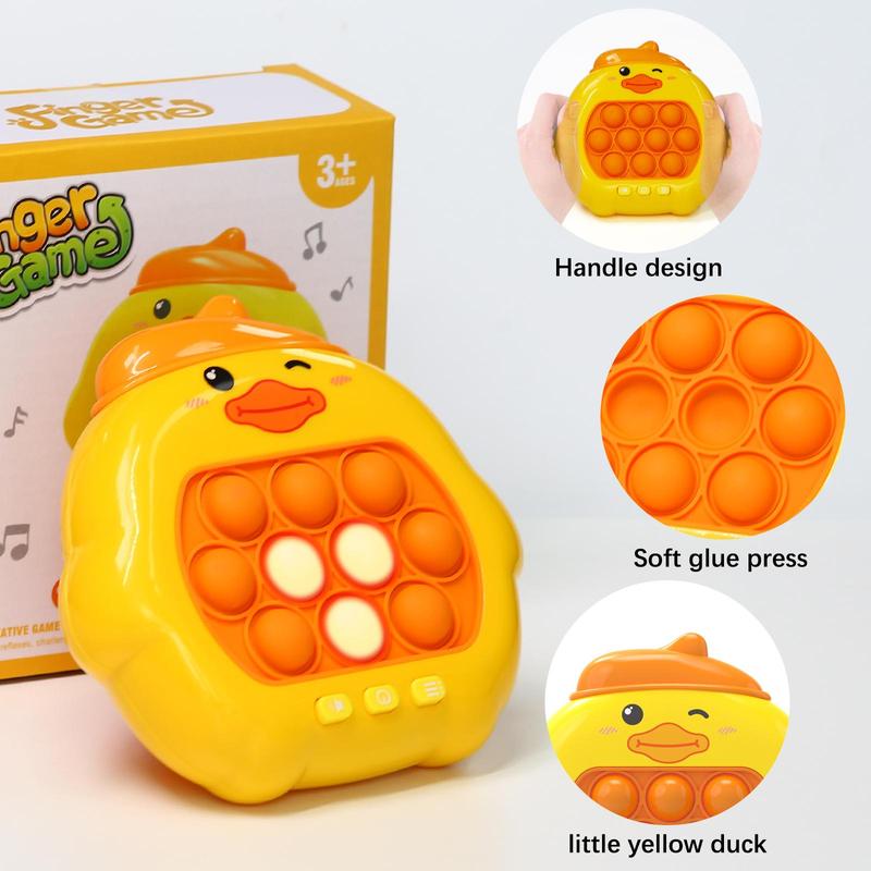 Cute Cartoon Duck Design Quick Push Bubble Toy, 1 Count Stress Relief Knock and Squeeze Toy, Creative Birthday and Holiday Gift Options, Christmas, Christmas Gift