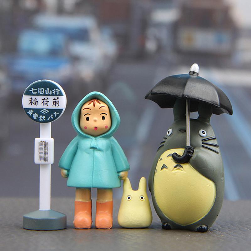 4pcs lot 3-5cm Anime My Neighbor Totoro Action Figure Toy Hayao Miyazaki  Gift