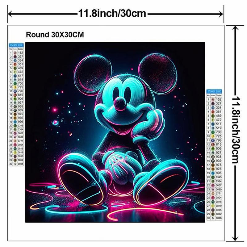 Mickey Mouse Design DIY Diamond Arts Colorful Painting Kit without Frame, Disney 5D Diamond DIY Art Painting, Wall Art Decor for Home