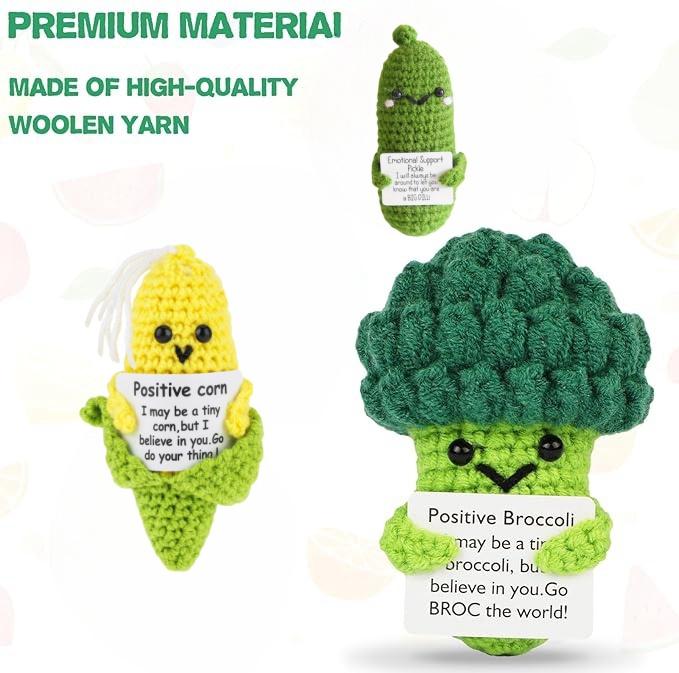 5 Pcs Cute Knitted Funny Potato Vegetable Fruit-, Funny Emotional Support Crochet Corn Doll Ornaments