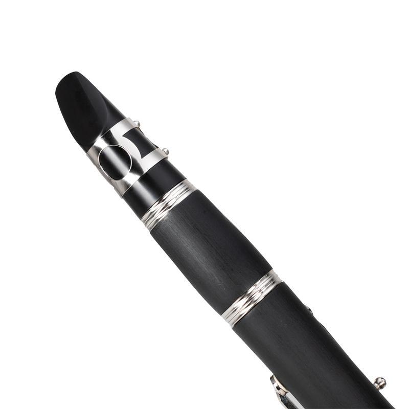 17 Keys Flat B Black Clarinet with Two Mouthpieces Connector for Beginner Student