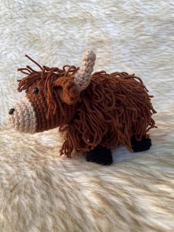 Highland Cow Crochet - Amigurumi Cow Crochet - Crochet Toy - Handmade Gift Idea - Farm Animal Crochet