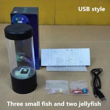 Electronic Jellyfish Aquarium Pet Toys - Creative Office Boy Girl Gift Ornaments