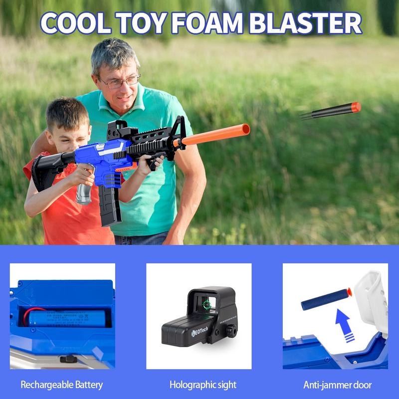 Toy Gun for Nerf Guns Automatic foam blaster -3 Modes with Bipod, 2 Clips and 150 Darts, Electric Toys for Age 8+ Gifts for blackfriday Birthday Xmas