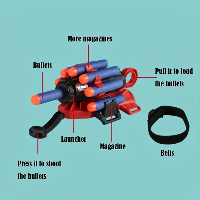 1pc Spider Web Glove Shooter Toy, Role Playing Launcher With Glove Toy, Birthday Party Gift, Halloween Christmas Gift