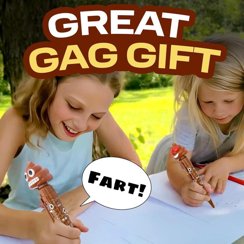 Farting Poop Pen Makes 7 Funny Fart Sounds - Perfect Stocking Stuffers for Kids, Teens & Boys - This Poop Pen Makes Funny Gifts for the Entire Family - Great Fart Pen Gag Gifts with Big Laughs