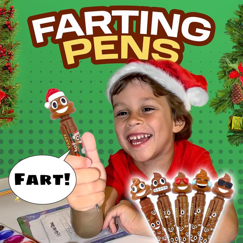 Farting Poop Pen Makes 7 Funny Fart Sounds - Perfect Stocking Stuffers for Kids, Teens & Boys - This Poop Pen Makes Funny Gifts for the Entire Family - Great Fart Pen Gag Gifts with Big Laughs