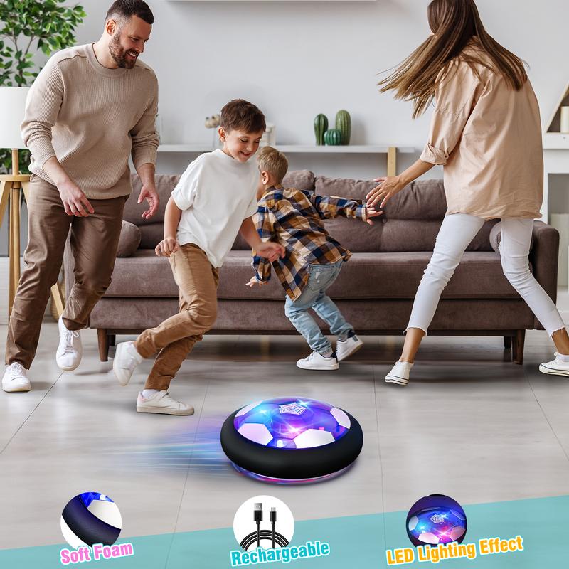 Indoor Hover Soccer Ball Game - LED Light Up Floating Ball for Kids, Perfect Birthday Present for Ages 3-12