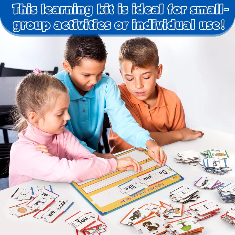 Sentence Building,Sight Word Games 1st 2nd Grade Classroom ,Montessori Phonics Reading Games, Special Education Manipulative Toy Teacher,learningtools Sight Words classroom essential