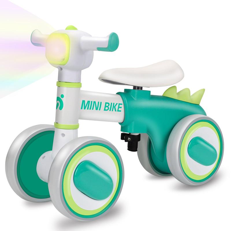 Balance Bike for Boys Girls Toddler Balance Bike 4 Wheels Mini Walking Ride on Toys with Colorful Lighting Birthday Gifts