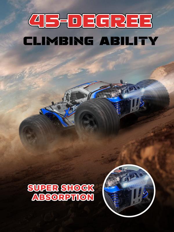 RC Car, 1:16 Scale Adult Childrend High Spee4WD Remote Control Car, 40+KMH, All Terrain Off-road Waterproof RC Monster Truck, 2.4GHz Fast RC Car, Suitable for All Ages, Gift for Boys 8-12 Years Old