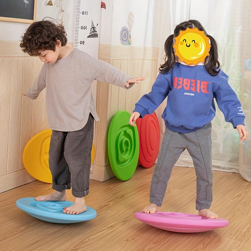 Children's Sensory Snail Wood Surf Balance Board, Plastic Egg-Shaped Balance Table, Concentration Training Toys, Family Fitness Equipment, Halloween Christmas Gifts, Carnival, Available in Red, Yellow, Blue, Green, Pink