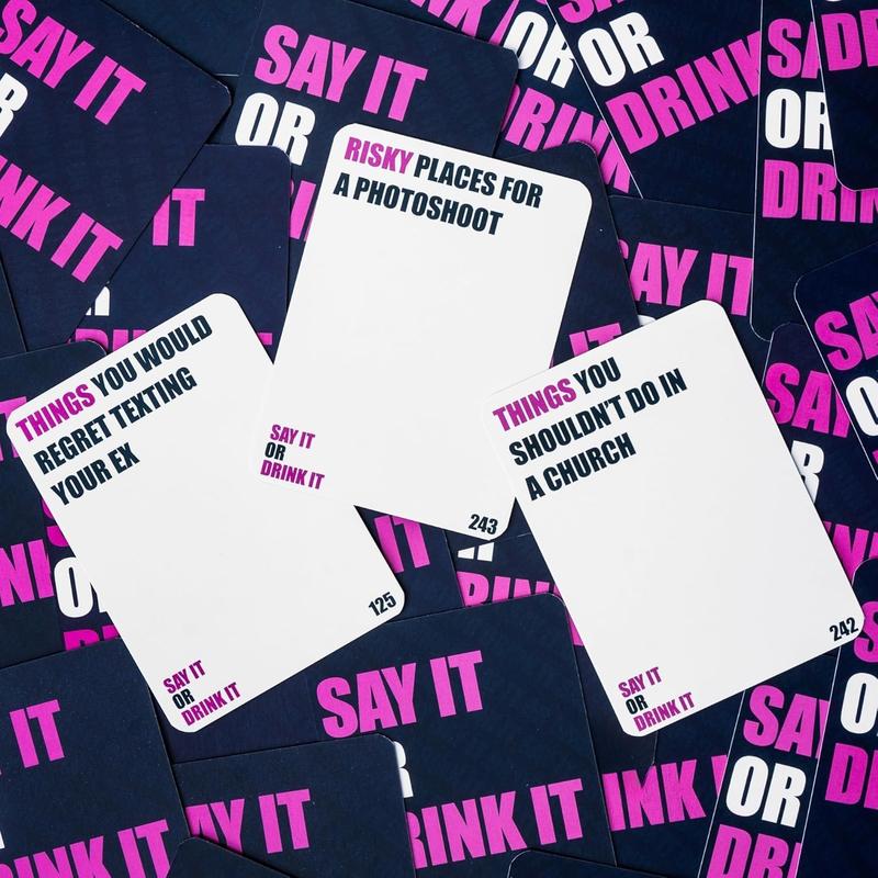 Say It or Drink It - Category Card Games for Adults with 250 Hilarious Cards | Drinking Games for Adults, Bachelorette Party Games, Board Games for Adults, 21st Birthday Gifts for Her